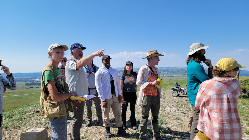 Foray participants looking out over the Wasatch Plateau